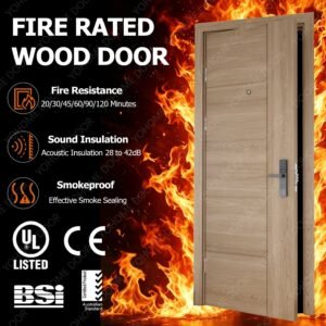 En 1634-1 Certification Latest Design Wood Bedroom Guest Room Soundproof HDF Door Apartment Flat Hotel Interior European Fire Rated Wooden Doors En 1634-1 Certification Latest Design Wood Bedroom Guest Room Soundproof HDF Door Apartment Flat Hotel Interior European Fire Rated Wooden Doors
