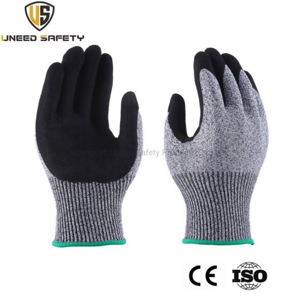 En388 Hppe Industrial Smooth Nitrile Coated Anti Cut Proof Cut Resistant Safety Work Glove En388 Hppe Industrial Smooth Nitrile Coated Anti Cut Proof Cut Resistant Safety Work Glove