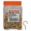 Eureka 100 x Brass Plated Round Cup Hooks 32 mm â€” Builders Store SA