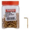 Eureka 120 x Brass Plated Square Cup Hooks 32 mm â€” Builders Store SA