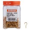 Eureka 200 x Brass Plated Round Cup Hooks 19 mm â€” Builders Store SA
