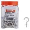 Eureka 50 x Round Cup Hooks White 32 mm â€” Builders Store SA