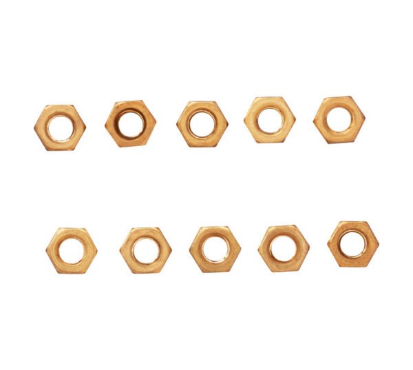 Eureka 6 mm Solid Brass Hex Nut 10 Pack Eureka 6 mm Solid Brass Hex Nut 10 Pack — Builders Store SA