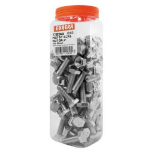 Eureka 60 x Galvanised Hex Screws and Nuts 10 x 30 mm â€” Builders Store SA