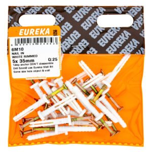 Eureka 6M10 5 x 35 mm Nail In Rimmed White 25 Pack â€” Builders Store SA