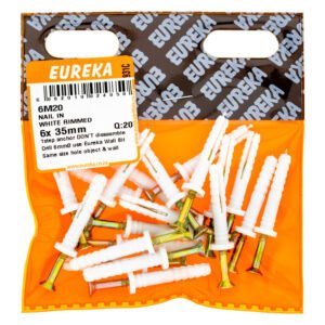 Eureka 6M20 6 x 35 mm Nail In Rimmed White 20 Pack â€” Builders Store SA