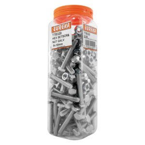 Eureka 80 x Galvanised Hex Screws and Nuts 8 x 50 mm â€” Builders Store SA