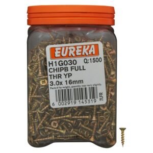 Eureka H1G030 30 x 16 mm Chipboard Screw Full 1500 Pack Eureka H1G030 30 x 16 mm Chipboard Screw Full 1500 Pack — Builders Store SA