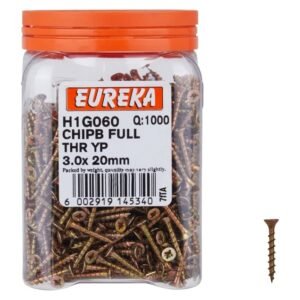 Eureka H1G060 30 x 20 mm Chipboard Screw Full 1000 Pack â€” Builders Store SA