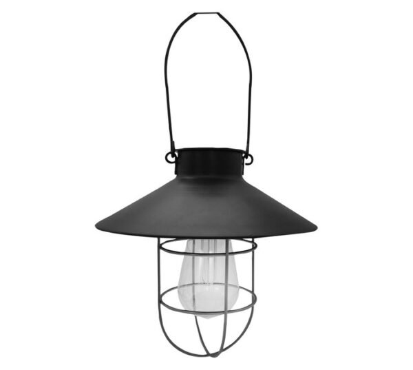 Eurolux Large Solar Cage Lantern BlackSilver Eurolux Large Solar Cage Lantern BlackSilver — Builders Store SA