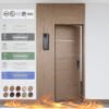 European Standard Oak Wood Interior Fireproof Door BS En-1634/BS 476 Certified Wooden Fire Rated Doors for Construction Engineering Fire Door