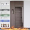 European Standard Oak Wood Interior Fireproof Door BS En-1634/BS 476 Certified Wooden Fire Rated Doors for Construction Engineering Fire Door