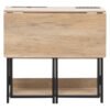 Everfurn Viron Folding Desk with 2 Prong Plugs Oak 1000 x 60 â€” Builders Store SA