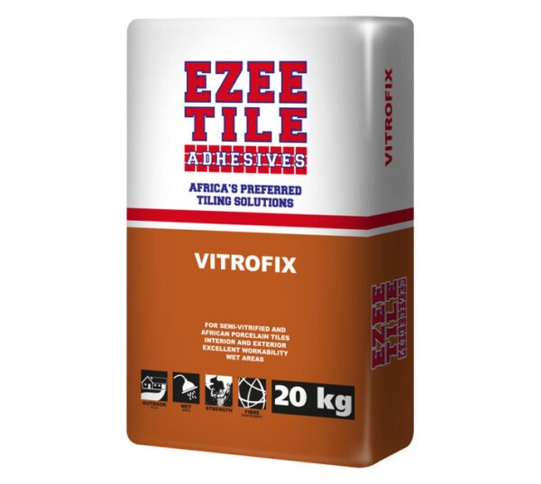 Ezee Tile Vitrofix Adhesive Grey 20kg â€” Builders Store SA