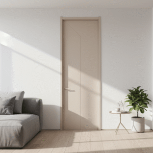 Factory Wholesale Prices Bedroom Wood Plastic Composite Door Interior Room PVC Pet Wooden Door