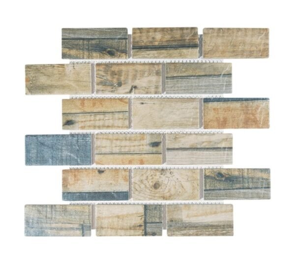 Falcon Tiling WPBFT9502 Natural Wood Grain Mix Mosaic Tile 2 â€” Builders Store SA