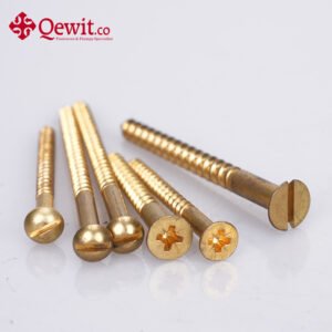Fastener Countersunk and Pan Head Brass Wood Screw for Furniture Cabinet