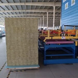Fireproof Waterproof Thermal Insulation Sound Insulation Rock Wool Sandwich Panel Metal Wall Roof Clean Room Panel Fireproof Waterproof Thermal Insulation Sound Insulation Rock Wool Sandwich Panel Metal Wall Roof Clean Room Panel