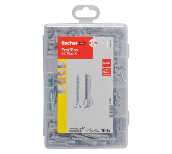 Fischer 160 Piece Profibox SX Plus Plugs and Screws â€” Builders Store SA