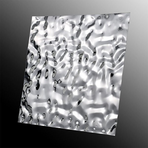 Foshan 304 Decorative Water Ripple Stainless Steel Sheet for Ceiling Installation