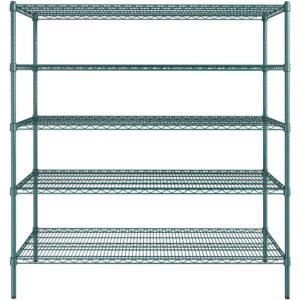 Freestanding Green Coated Heavy Duty Durable Steel Wire Rack Shelving