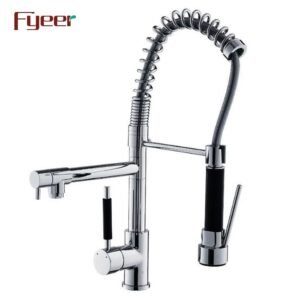 Fyeer Factory Price Chrome Plated Kitchen Sink Faucet with Pull Down Spray Fyeer Factory Price Chrome Plated Kitchen Sink Faucet with Pull Down Spray