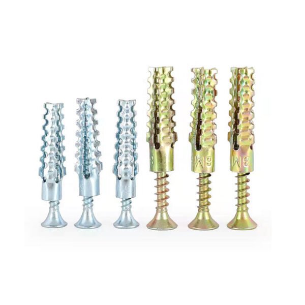 Galvanized Fish Scale Serrated Metal Wall Plug Expansion Anchor with Countersunk Self Tapping Screw Galvanized Fish Scale Serrated Metal Wall Plug Expansion Anchor with Countersunk Self Tapping Screw