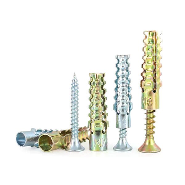 Galvanized Fish Scale Serrated Metal Wall Plug Expansion Anchor with Countersunk Self Tapping Screw Galvanized Fish Scale Serrated Metal Wall Plug Expansion Anchor with Countersunk Self Tapping Screw