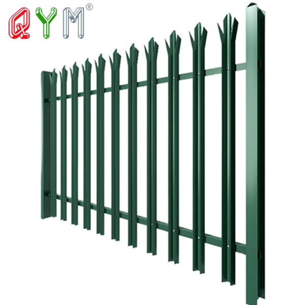 Galvanized Security Palisade Fence Panel Steel Metal Picket Wrought Iron Palisade Garden Fencing