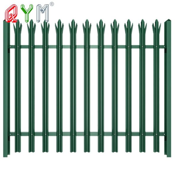 Galvanized Security Palisade Fence Panel Steel Metal Picket Wrought Iron Palisade Garden Fencing