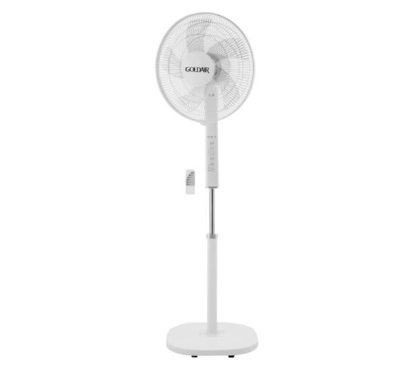 Goldair 40 cm Pedestal Fan With Remote White 50 W Modern Coo â€” Builders Store SA