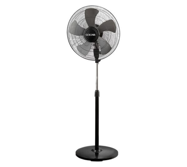 Goldair 45 cm High Velocity Pedestal Fan Black 120 W Indust â€” Builders Store SA