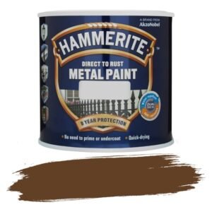 Hammerite Direct to Rust Hammered Metal Paint Brown 250 ml â€” Builders Store SA