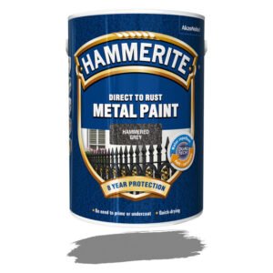 Hammerite Direct to Rust Hammered Metal Paint Grey 5 L â€” Builders Store SA