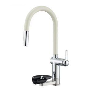 Heavy Duty Solid Brass Pull-out Kitchen Faucet for Residential Sink