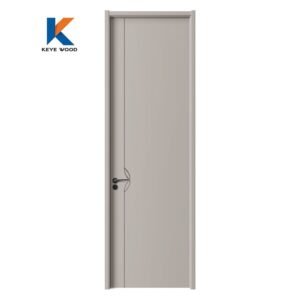High Quality Solid WPC PVC Film Door, Interior Glass Wooden Fire Door