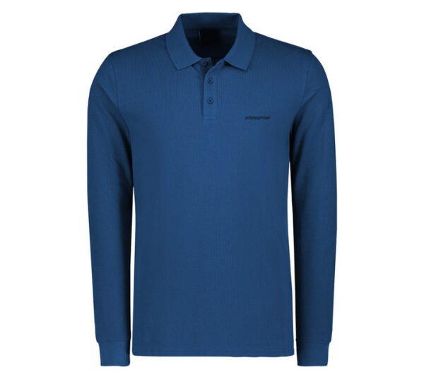 HiTec Interceptor Mens Pique Long Sleeve Polo Navy M â€” Builders Store SA
