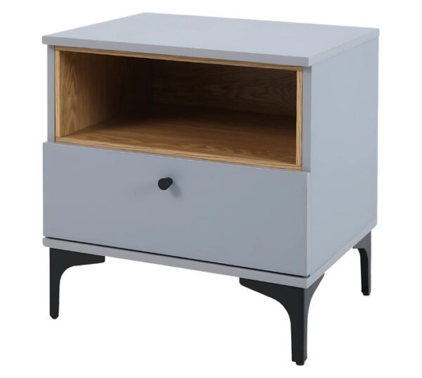 Home and Kitchen 1Drawer Bedside Pedestal Haida Series Grey â€” Builders Store SA
