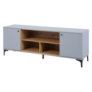 Home and Kitchen 2Door TV Stand Haida Series Grey and Wood 4 Home and Kitchen 2Door TV Stand Haida Series Grey and Wood 4 — Builders Store SA