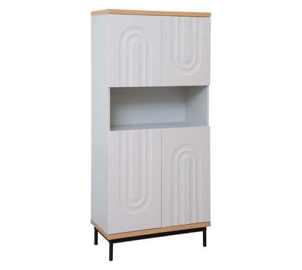 Home and Kitchen Embossed Melamine Storage Cabinet Grey 800 â€” Builders Store SA
