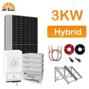 Home Use 3kw 3000W Hybrid Solar Electricity Energy Power Systems Photovoltaic Panel System
