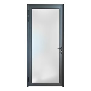 Industrial Matte Black Aluminum Swing Glass Door for Washing Rooms