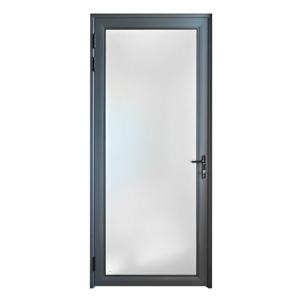 Industrial Matte Black Aluminum Swing Glass Door for Washing Rooms Industrial Matte Black Aluminum Swing Glass Door for Washing Rooms