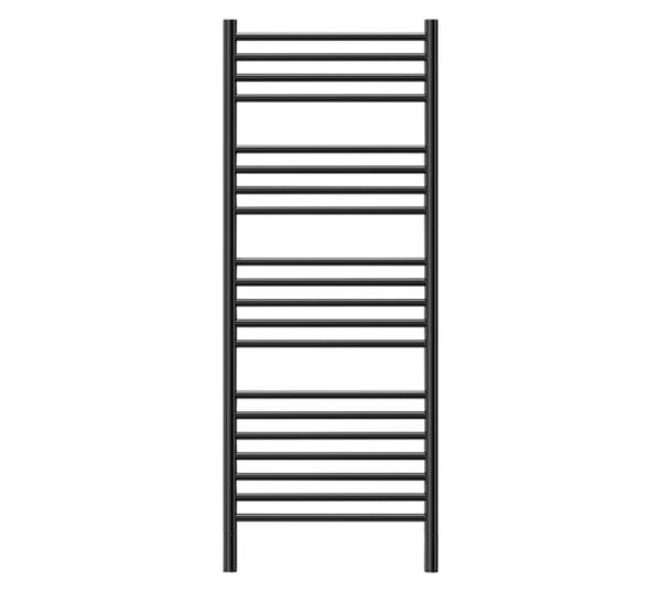 Jeeves Classic D Heated Towel Rail Black with Right Power Co â€” Builders Store SA