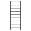 Jeeves Spartan Nine Heated Towel Rail Black with Right Power â€” Builders Store SA
