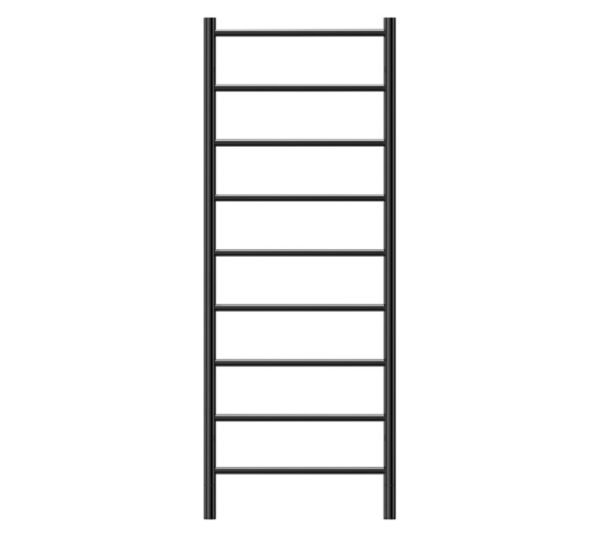 Jeeves Spartan Nine Heated Towel Rail Black with Right Power â€” Builders Store SA