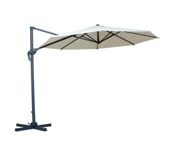 Kalahari 3 m Round Cantilever Umbrella Natural Patio Shade F â€” Builders Store SA