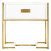 KC Furn Jocise 1 Drawer End Table White and Gold 560 x 560 x â€” Builders Store SA