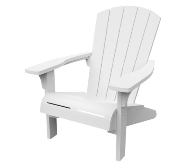 Keter Troy Adirondack Chair Rustic White Outdoor Chair â€” Builders Store SA