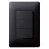 Legrand Ysalis 3 Lever 2 Way Switch Black 100 x 50 mm Legrand Ysalis 3 Lever 2 Way Switch Black 100 x 50 mm — Builders Store SA